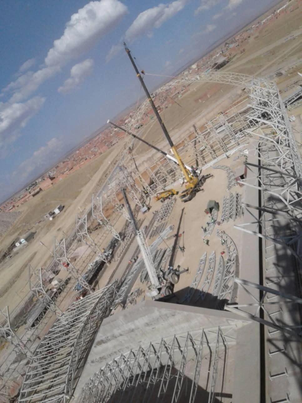 Montaje de nave industrial en planta de cemento Potosí